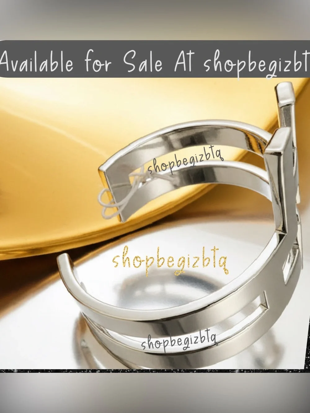 Authentic NWT Tory Burch Bold Statement Polished Silver Hicks Large Cuff Bracele